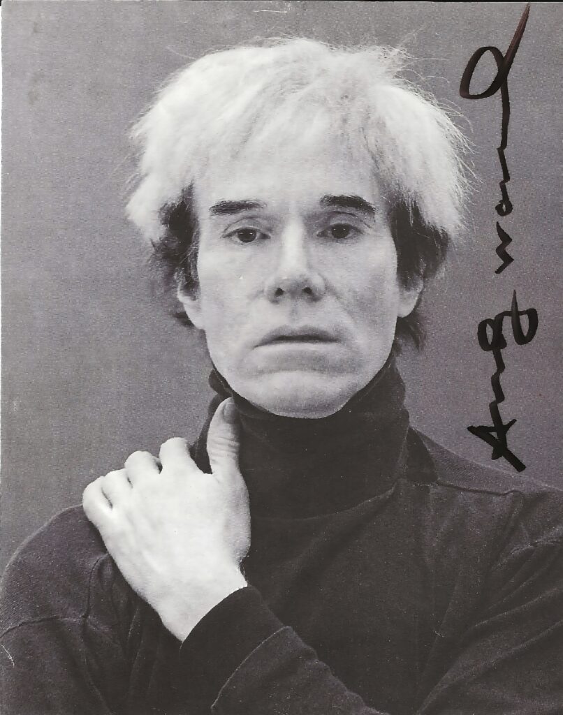 Andy Warhol Signed Photo